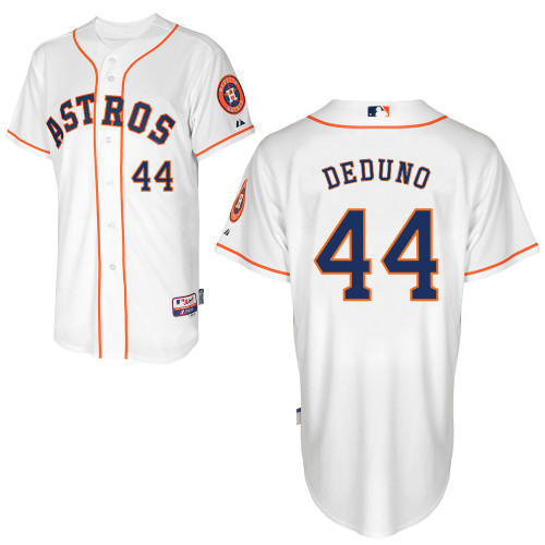Samuel Deduno #44 MLB Jersey-Houston Astros Men's Authentic Home White Cool Base Baseball Jersey